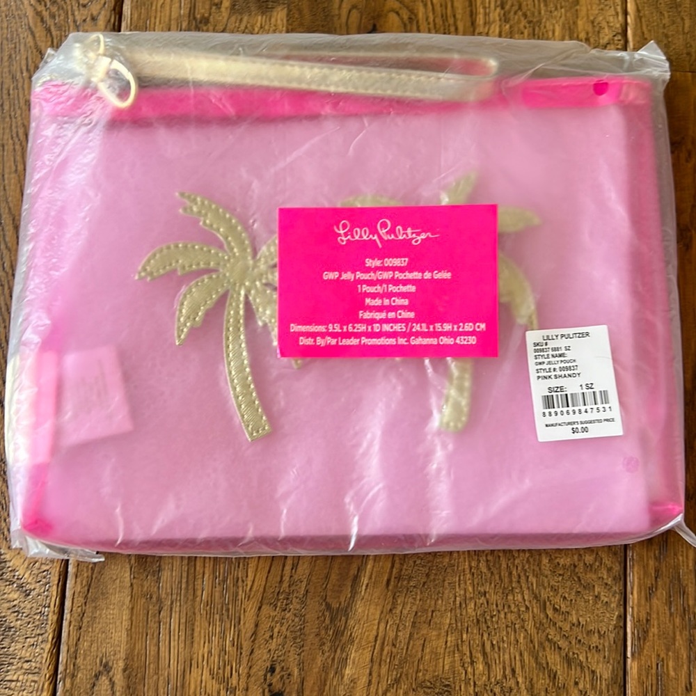Lilly Pulitzer pink jelly bag